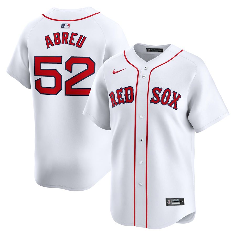 Men Boston Red Sox 52 Wilyer Abreu Nike White Home Limited Player MLB Jersey